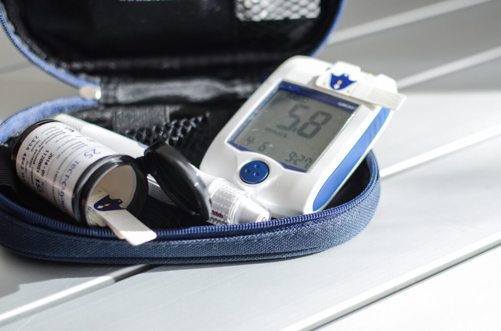 Blood glucose meter. Diabetes. Diagnosis
